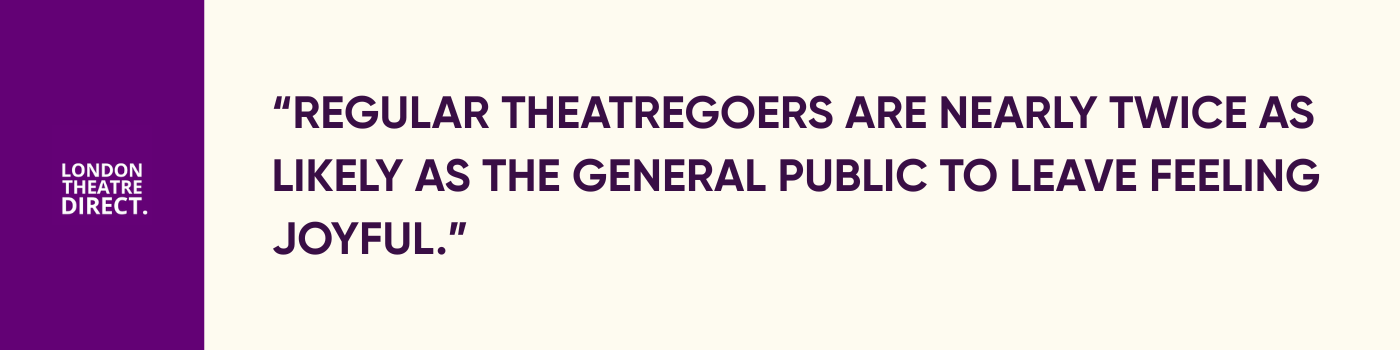 Regular theatregoers are nearly twice as likely as the general public to leave feeling joyful